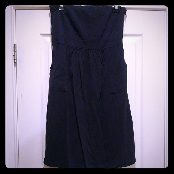 J. Crew Dresses & Skirts - Stunning J.Crew Summer Navy Strapless Dress! 12